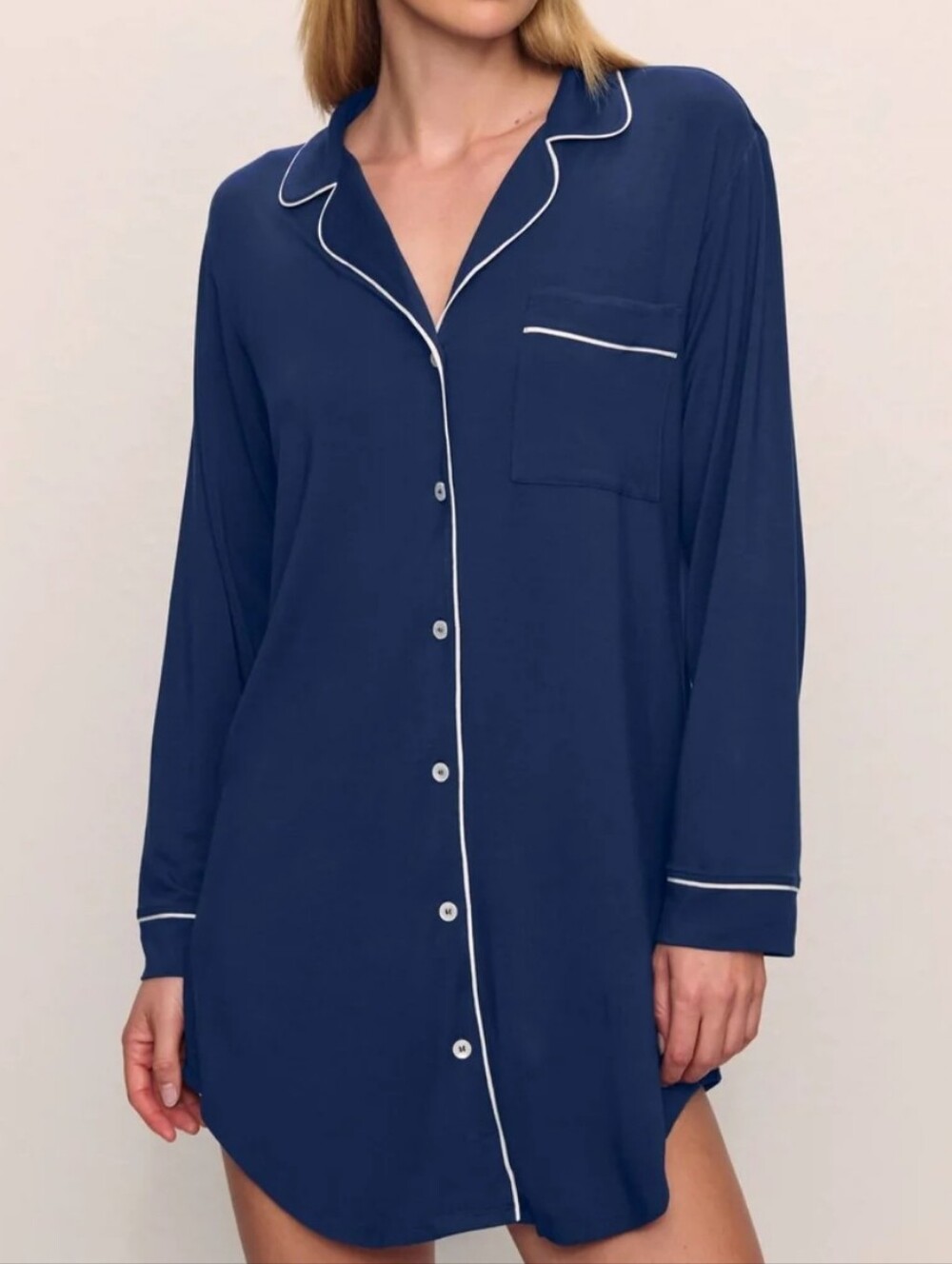 Eberjey Gisele Sleepshirt In Navy Blue